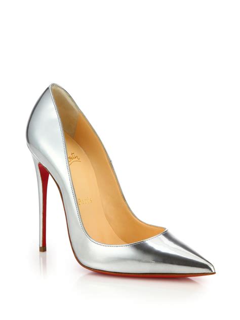 5) 36 (6) 36. . Christian louboutin heels silver